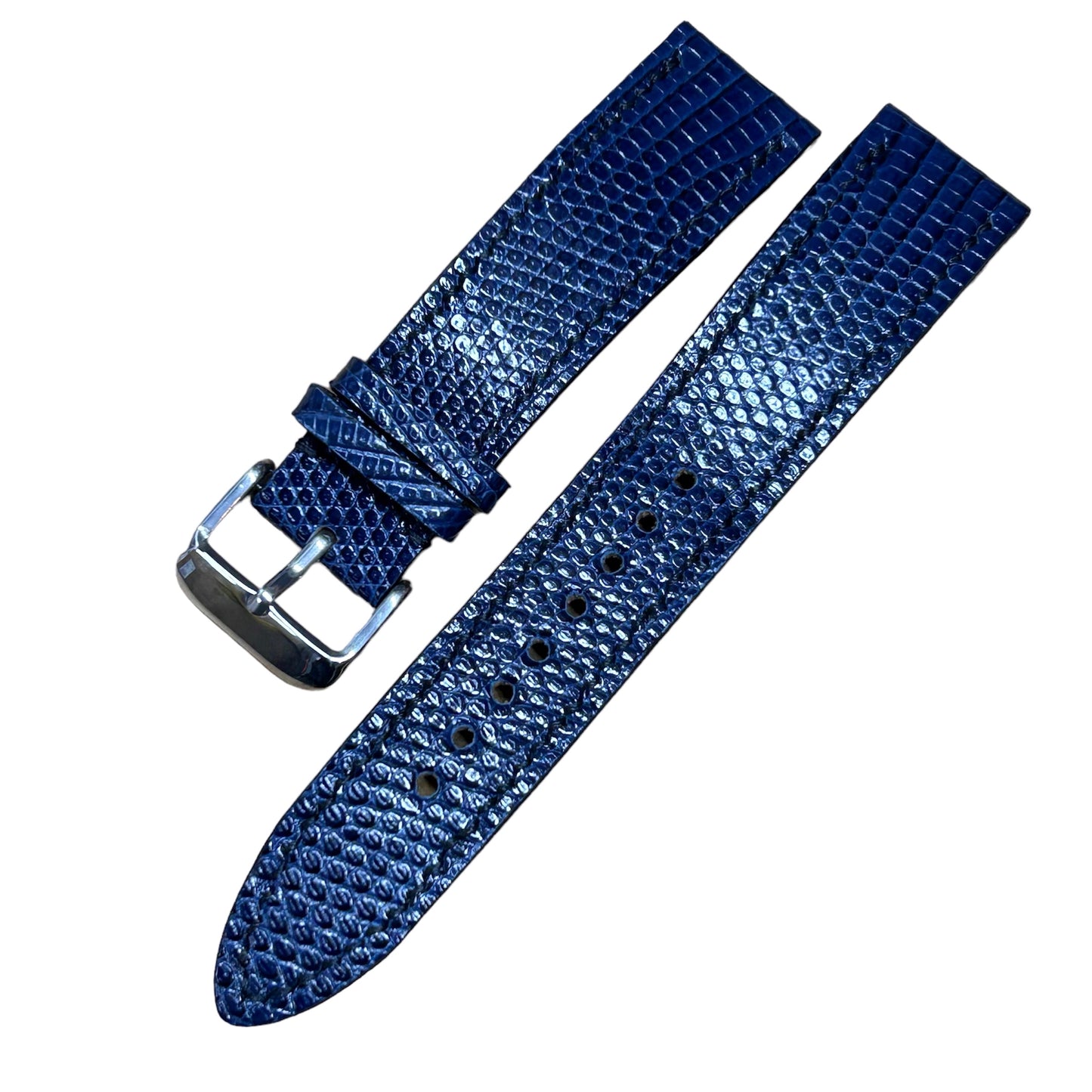 Blue Lizard Full Stitching Watch Strap #02
