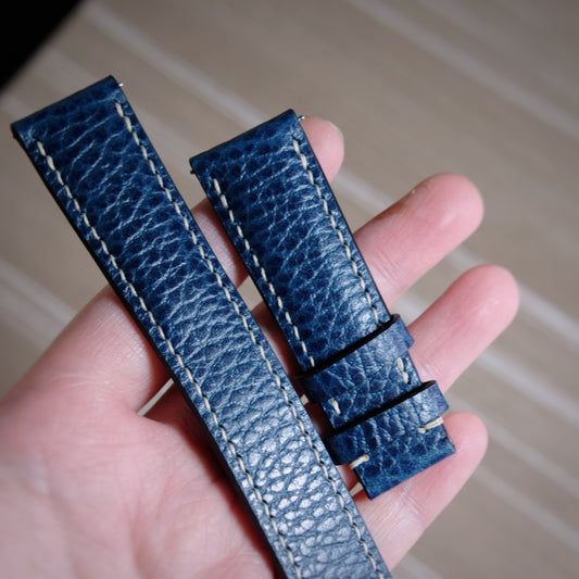 Dollaro Blue Full Stitching Watch Strap #02