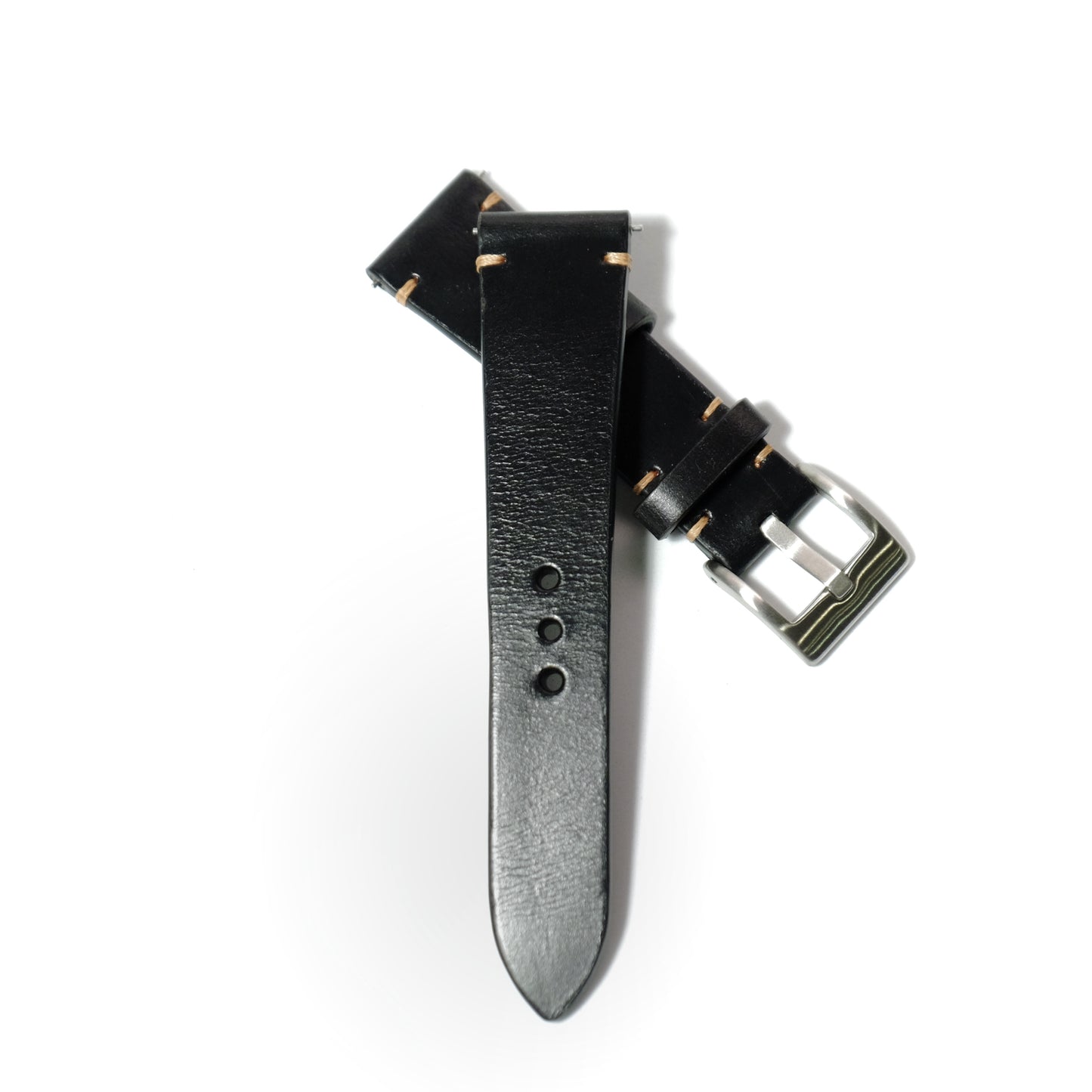 Chromexcel Black Leather Watch Strap #01